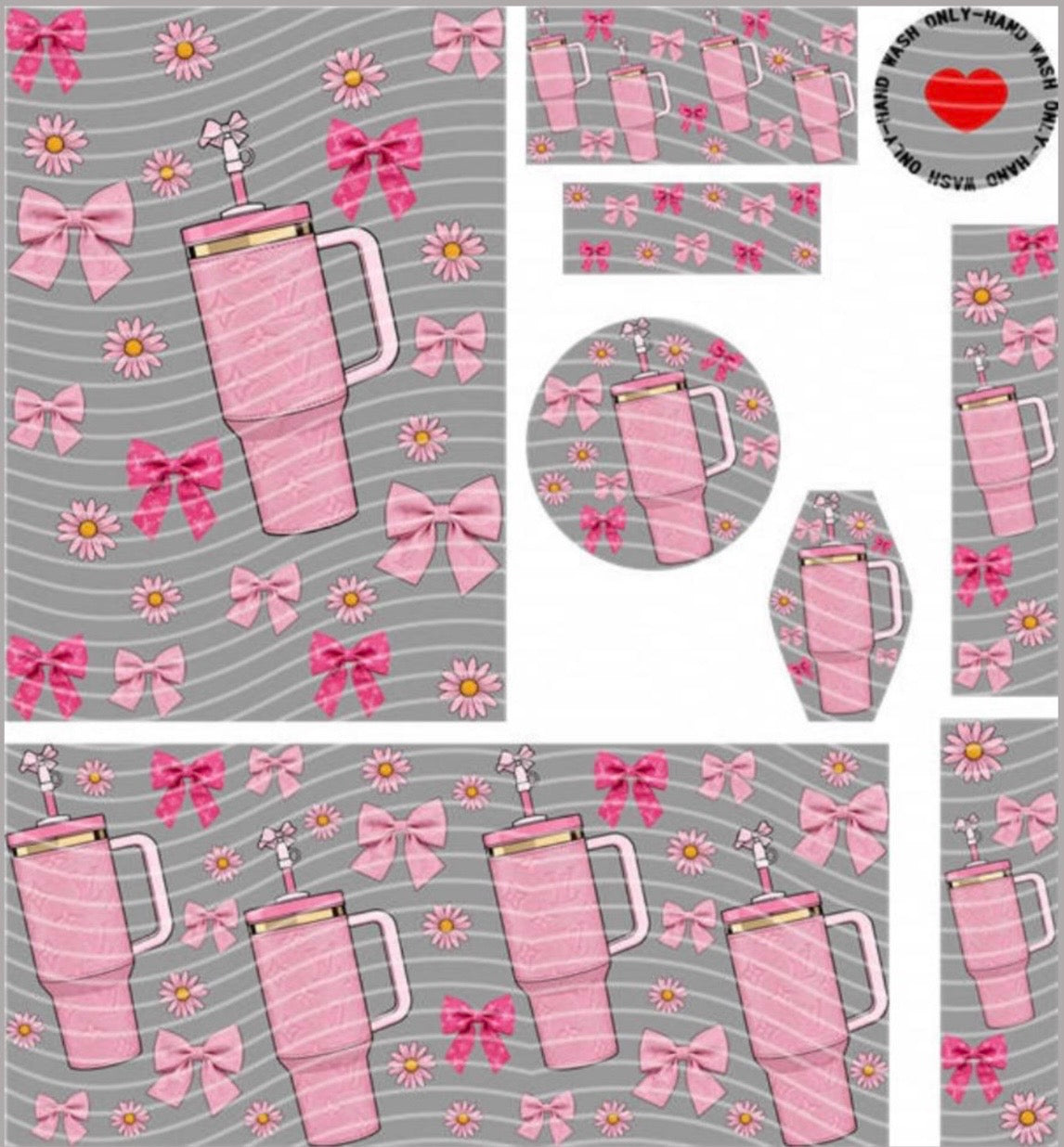 Premium 8-in-1 UVDTF Wraps | Multi Design Transfer Pack | Ready to Apply | Design 88