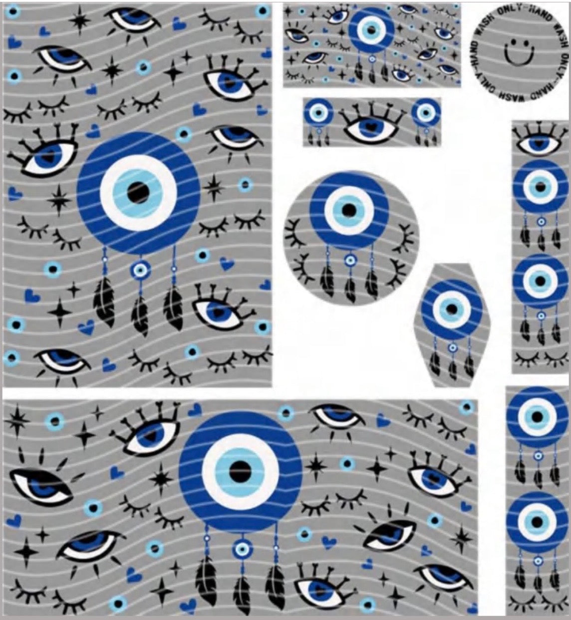 Premium 8-in-1 UVDTF Wraps | Multi Design Transfer Pack | Ready to Apply | Design 68