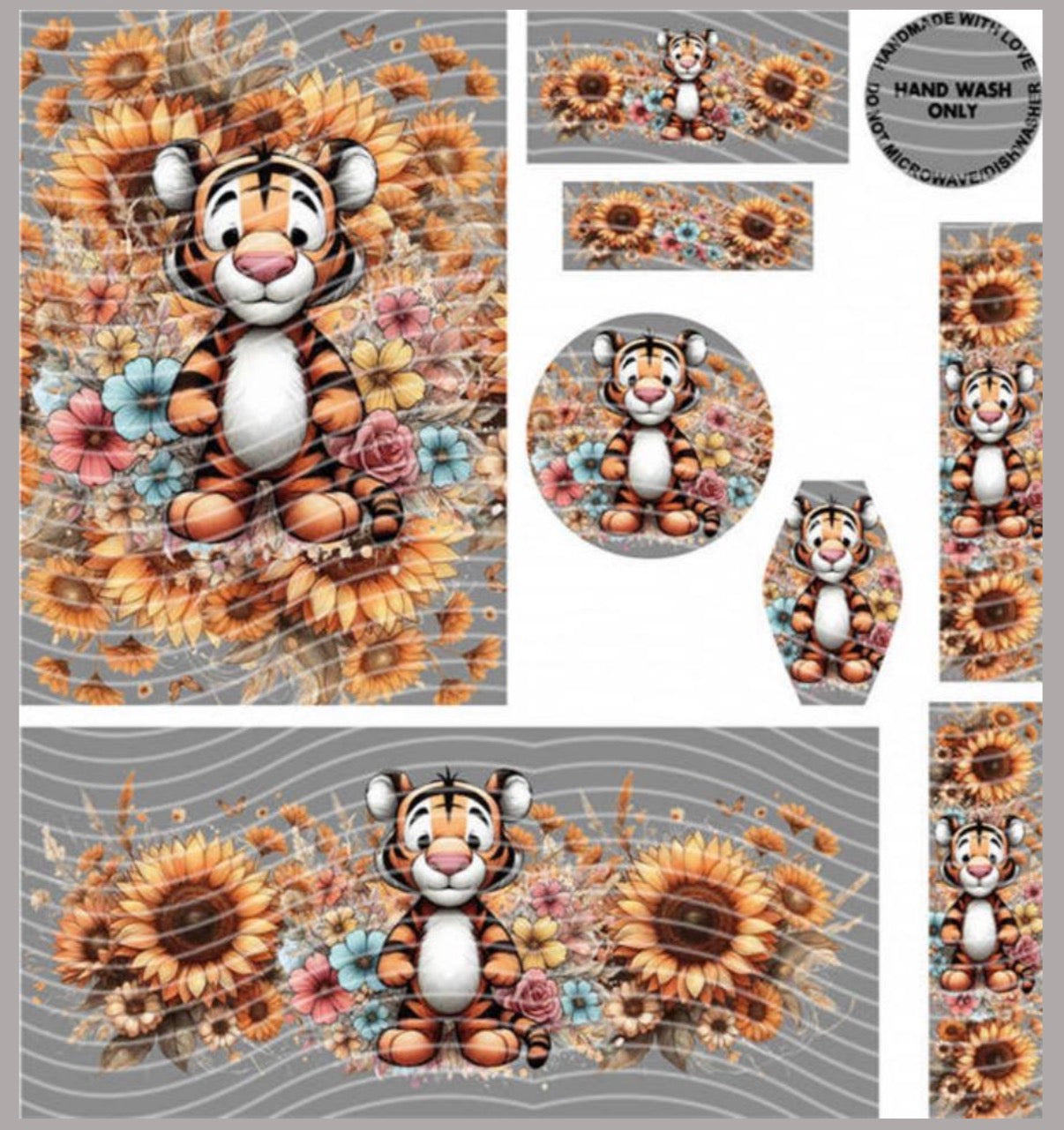 Premium 8-in-1 UVDTF Wraps | Multi Design Transfer Pack | Ready to Apply | Design 39