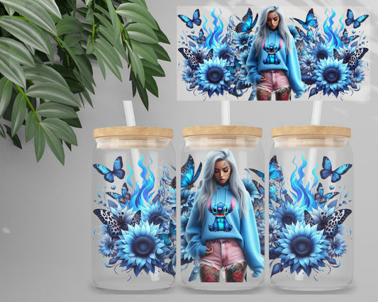 Double Sided UV DTF Wrap 16oz Tumbler Transfer (24cm x 11cm) Design 25