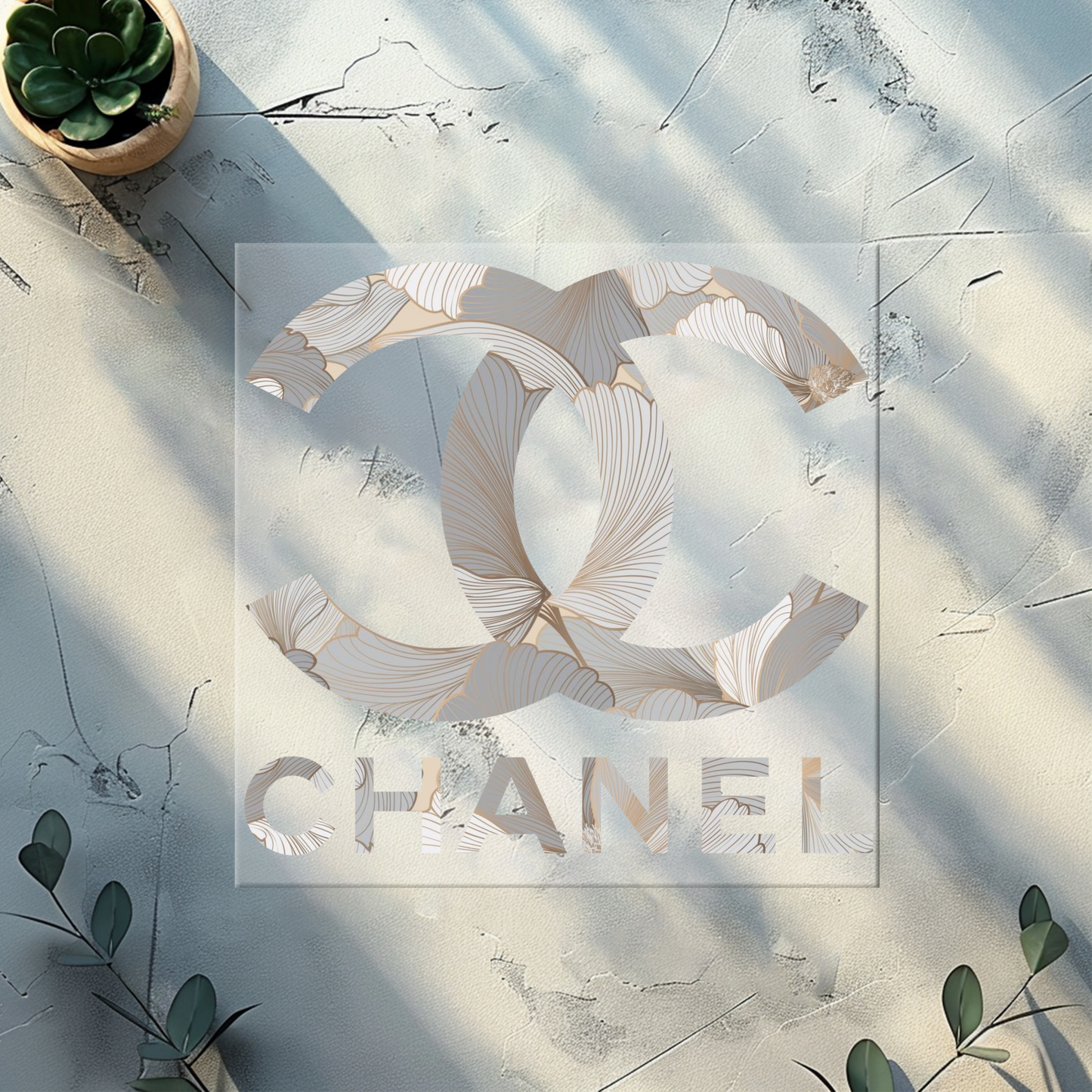 DTF plus pocket print (beige Designer)