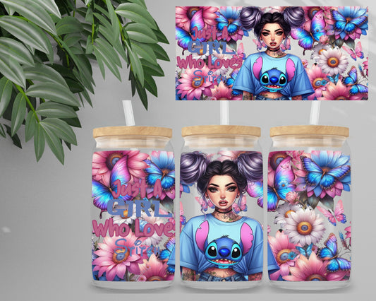 Double Sided UV DTF Wrap 16oz Tumbler Transfer (24cm x 11cm) Design 26