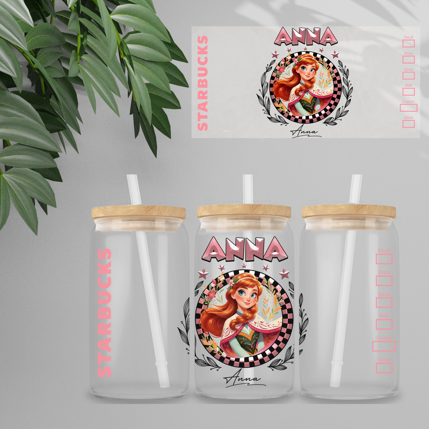 Double Sided UV DTF Wrap 16oz Tumbler Transfer (24cm x 11cm) Design 82