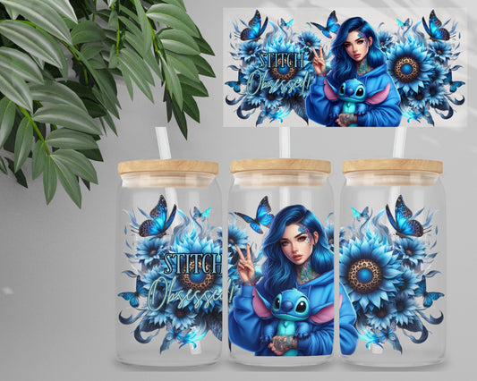 Double Sided UV DTF Wrap 16oz Tumbler Transfer (24cm x 11cm) Design 28