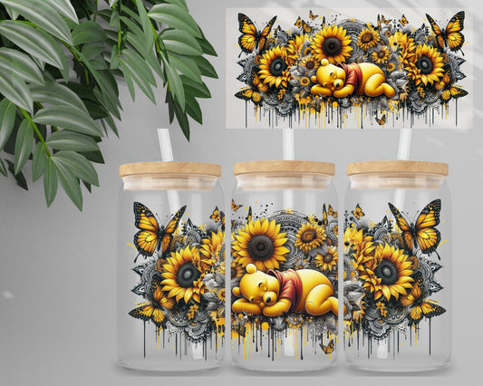 Double Sided UV DTF Wrap 16oz Tumbler Transfer (24cm x 11cm) Design 35