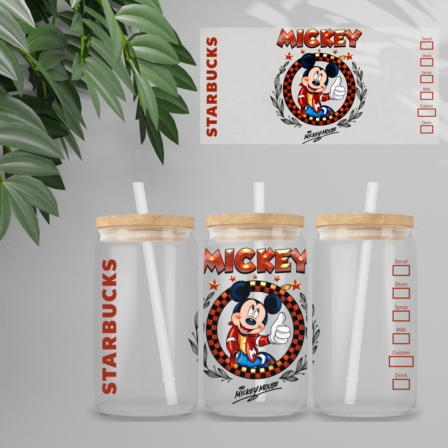 Double Sided UV DTF Wrap 16oz Tumbler Transfer (24cm x 11cm) Design 84