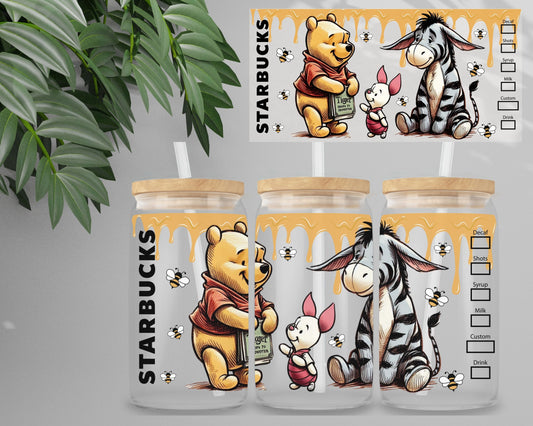 Double Sided UV DTF Wrap 16oz Tumbler Transfer (24cm x 11cm) Design 36