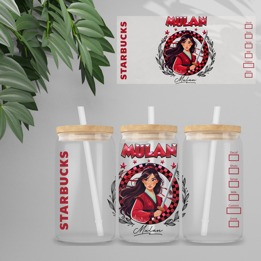 Double Sided UV DTF Wrap 16oz Tumbler Transfer (24cm x 11cm) Design 80