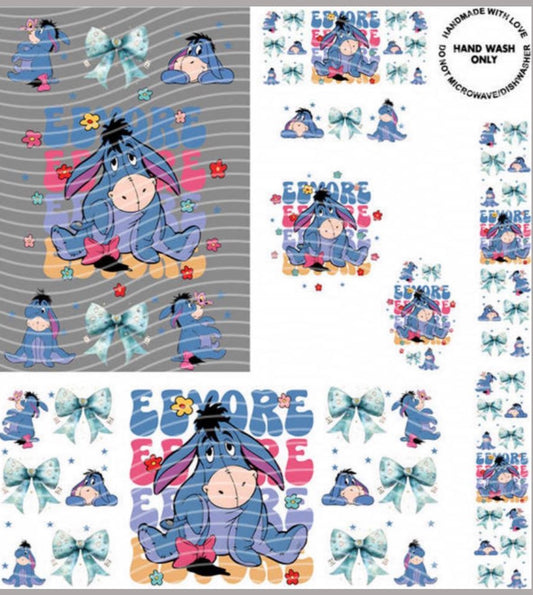 Premium 8-in-1 UVDTF Wraps | Multi Design Transfer Pack | Ready to Apply | Design 38