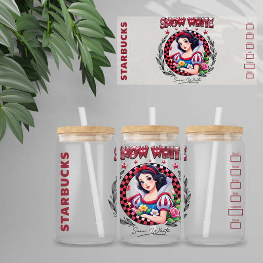 Double Sided UV DTF Wrap 16oz Tumbler Transfer (24cm x 11cm) Design 70