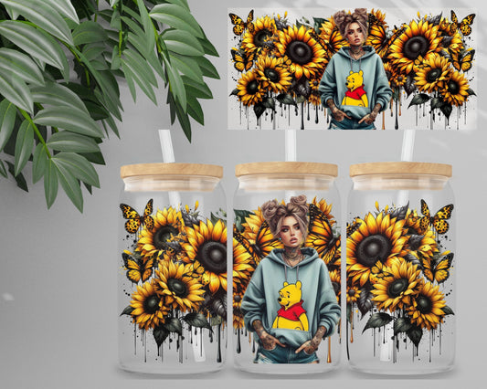 Double Sided UV DTF Wrap 16oz Tumbler Transfer (24cm x 11cm) Design 47