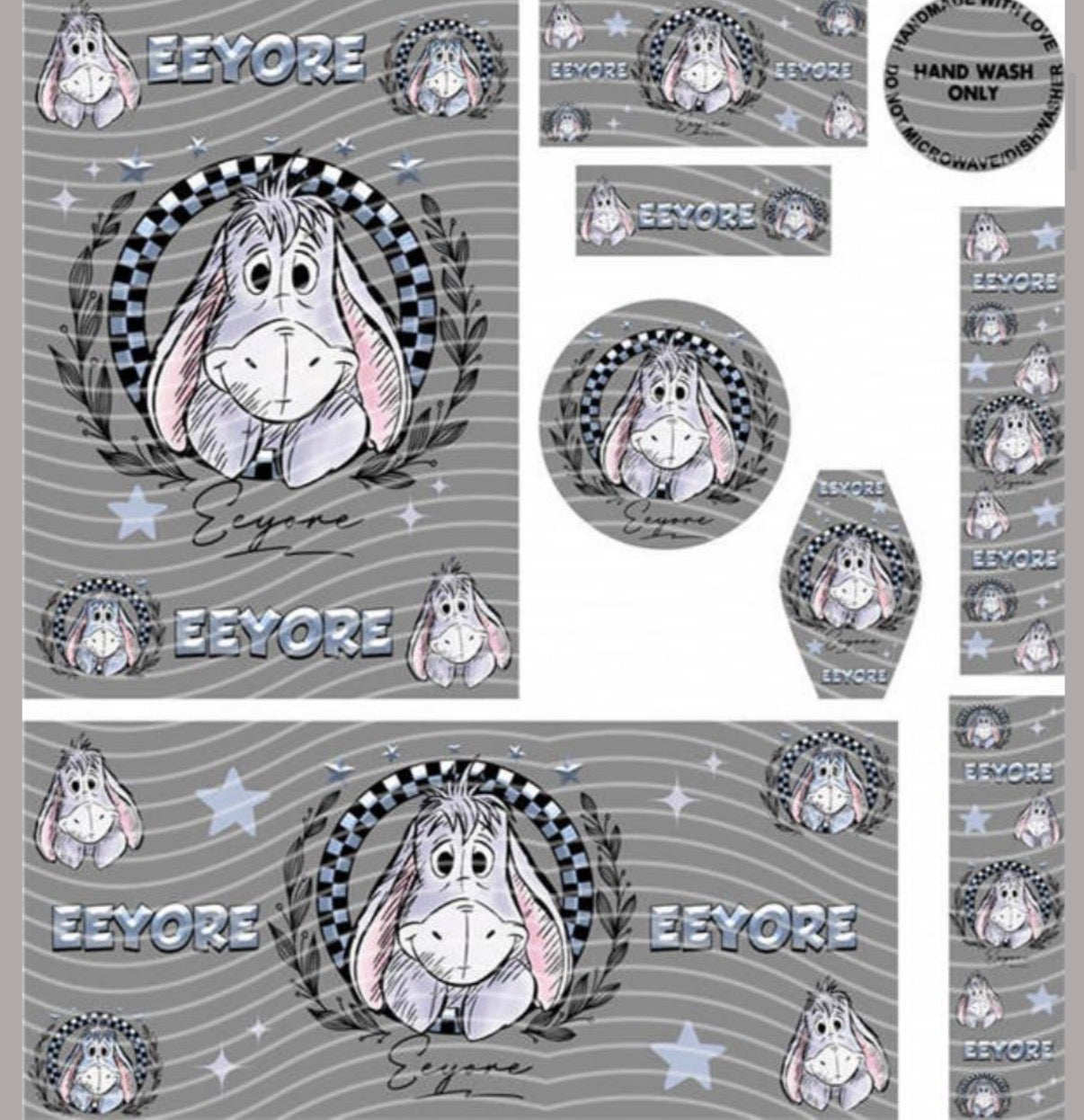 Premium 8-in-1 UVDTF Wraps | Multi Design Transfer Pack | Ready to Apply | Design 37