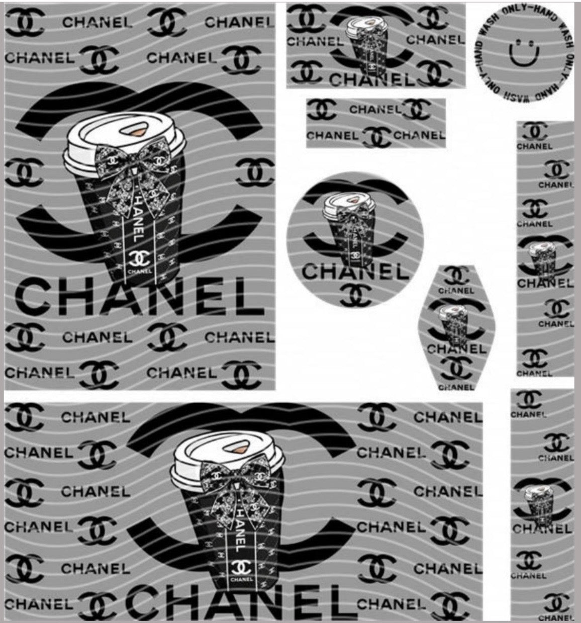 Premium 8-in-1 UVDTF Wraps | Multi Design Transfer Pack | Ready to Apply | Design 92