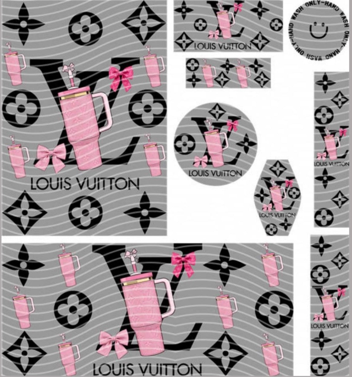 Premium 8-in-1 UVDTF Wraps | Multi Design Transfer Pack | Ready to Apply | Design 91