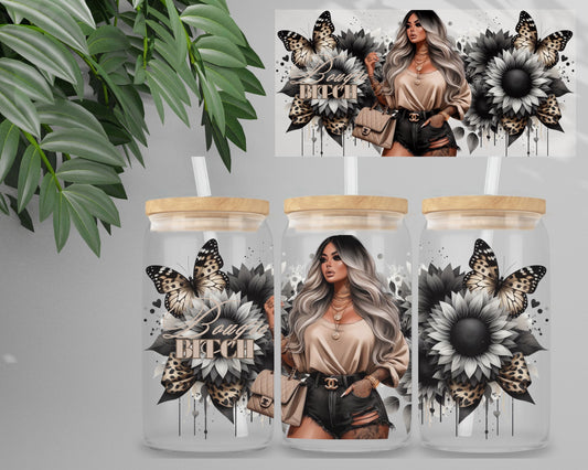 Double Sided UV DTF Wrap 16oz Tumbler Transfer (24cm x 11cm) Design 53