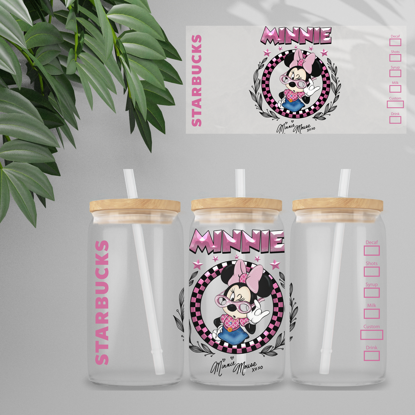 Double Sided UV DTF Wrap 16oz Tumbler Transfer (24cm x 11cm) Design 78