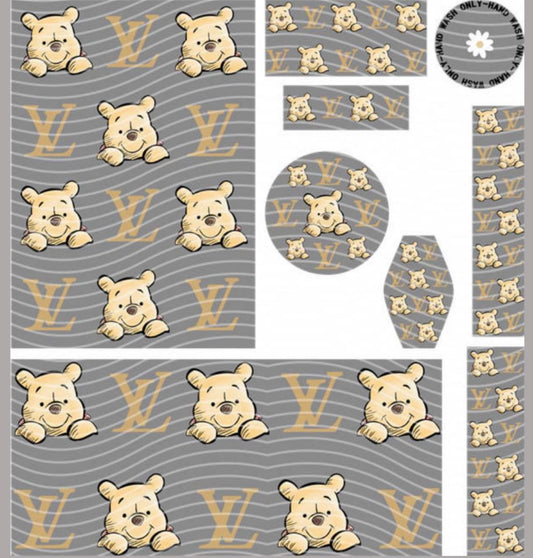 Premium 8-in-1 UVDTF Wraps | Multi Design Transfer Pack | Ready to Apply | Design 20