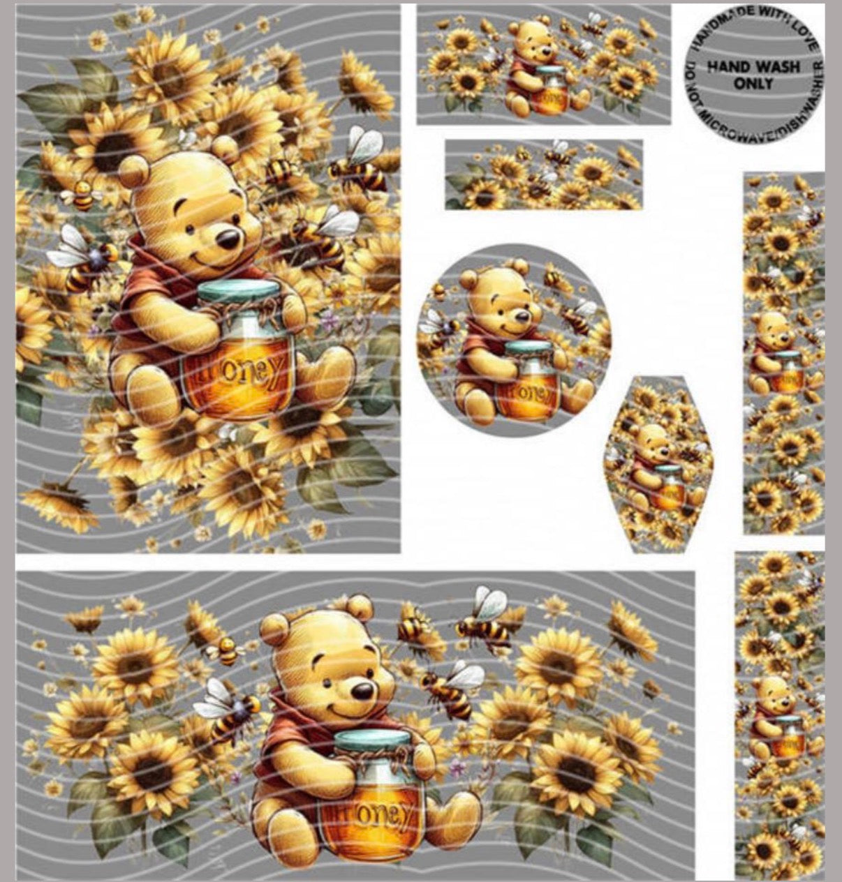 Premium 8-in-1 UVDTF Wraps | Multi Design Transfer Pack | Ready to Apply | Design 40