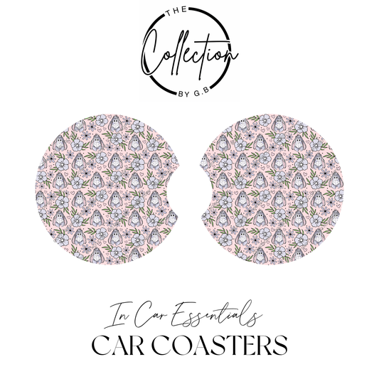 Neoprene Car Coaster Set | Absorbent Cup Holder Protectors | Stylish Car Accessory | Design 58