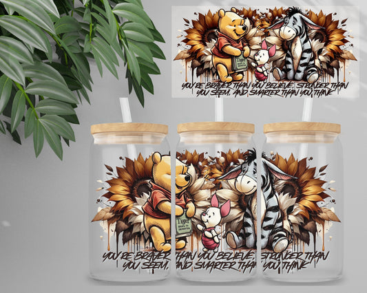 Double Sided UV DTF Wrap 16oz Tumbler Transfer (24cm x 11cm) Design 59