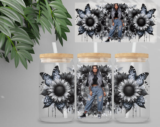 Double Sided UV DTF Wrap 16oz Tumbler Transfer (24cm x 11cm) Design 60