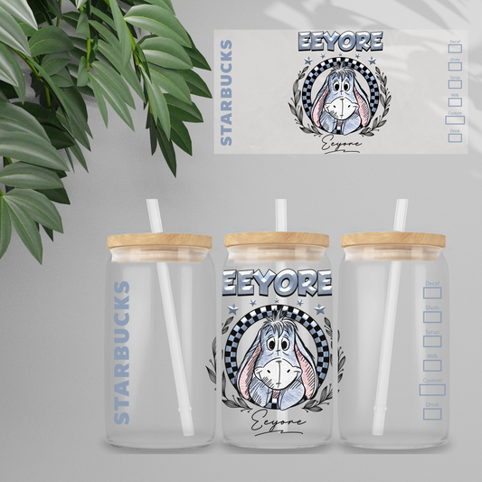 Double Sided UV DTF Wrap 16oz Tumbler Transfer (24cm x 11cm) Design 65