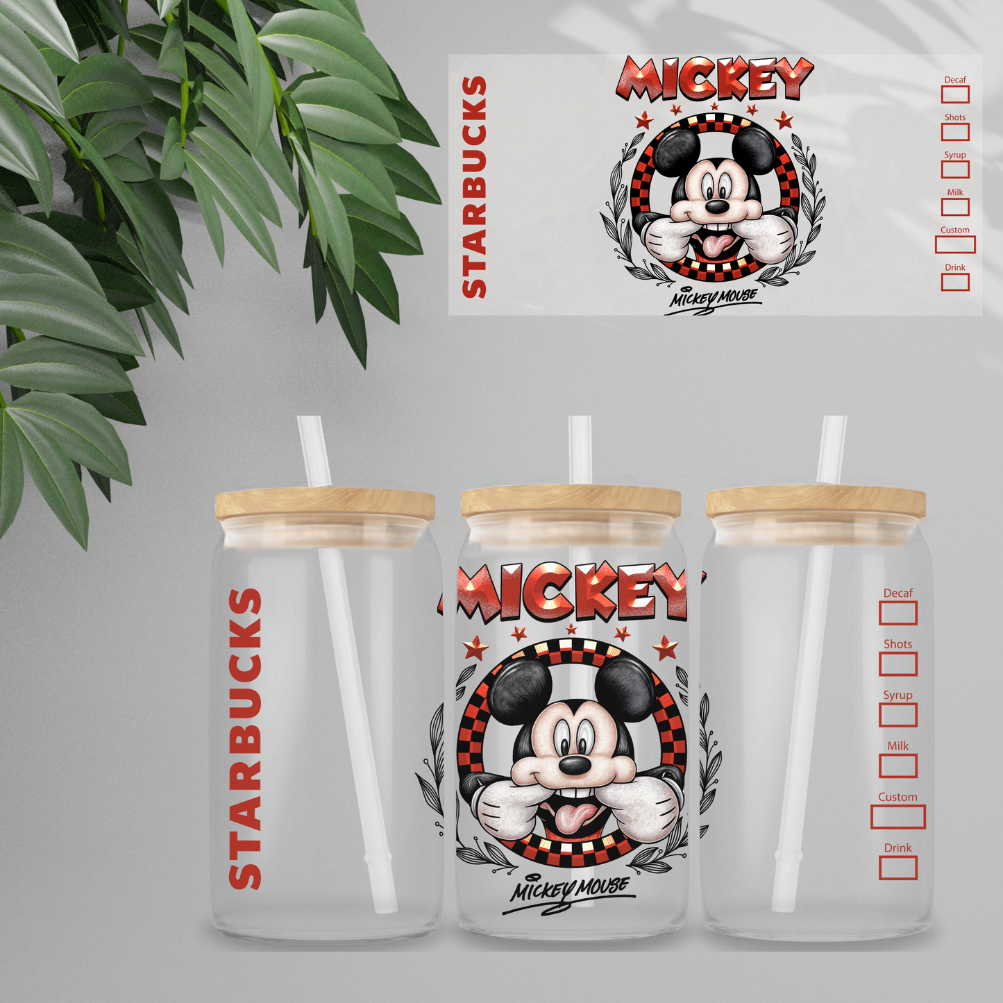 Double Sided UV DTF Wrap 16oz Tumbler Transfer (24cm x 11cm) Design 86