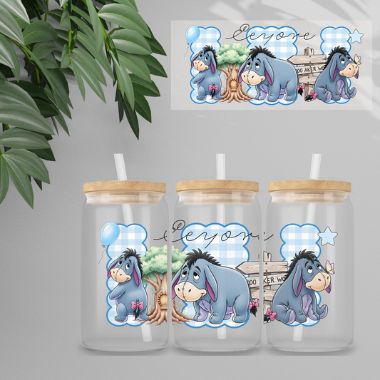 Double Sided UVDTF Wrap | 16oz Tumbler Transfer | 24cm x 11cm | Honey Bear & Friends | 55