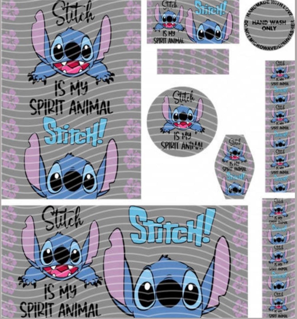 Premium 8-in-1 UVDTF Wraps | Multi Design Transfer Pack | Ready to Apply | Design 47