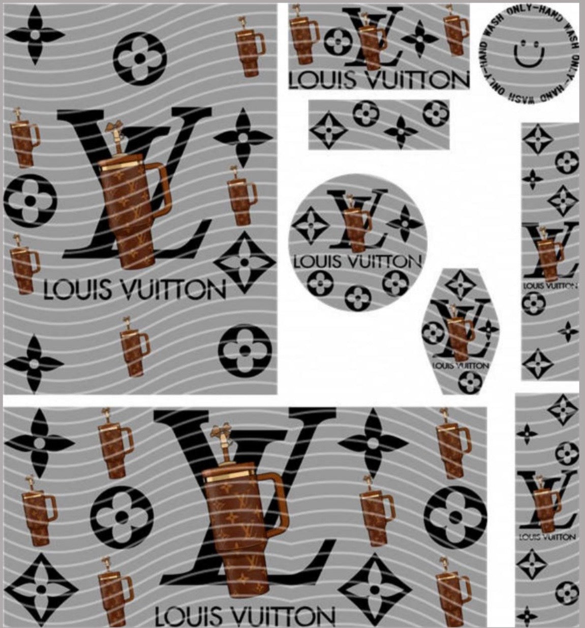 Premium 8-in-1 UVDTF Wraps | Multi Design Transfer Pack | Ready to Apply | Design 90
