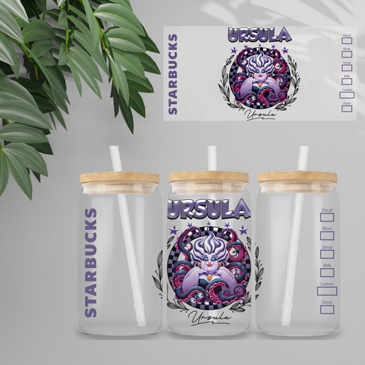 Double Sided UV DTF Wrap 16oz Tumbler Transfer (24cm x 11cm) Design 63