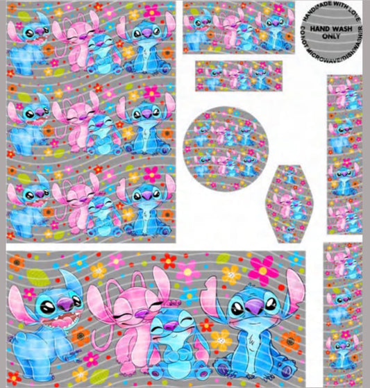 Premium 8-in-1 UVDTF Wraps | Multi Design Transfer Pack | Ready to Apply | Design 3