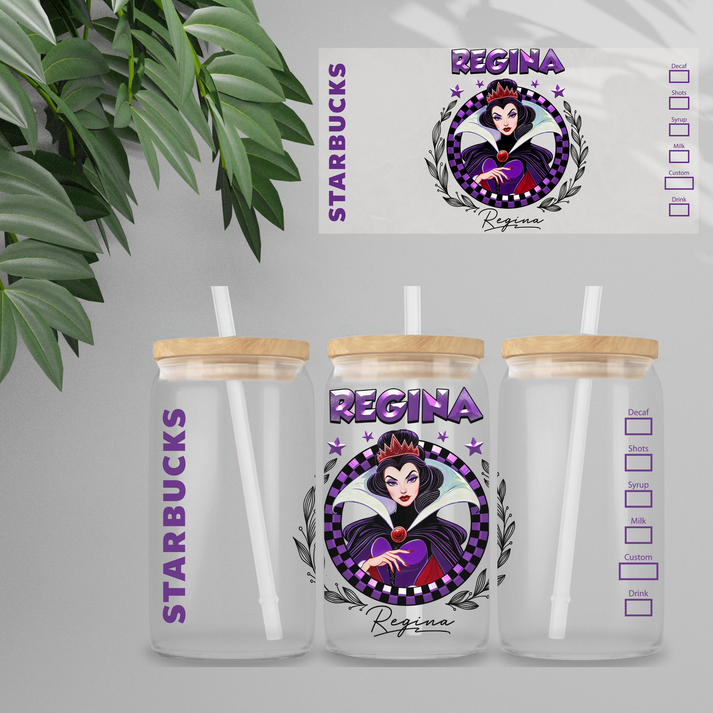 Double Sided UV DTF Wrap 16oz Tumbler Transfer (24cm x 11cm) Design 67