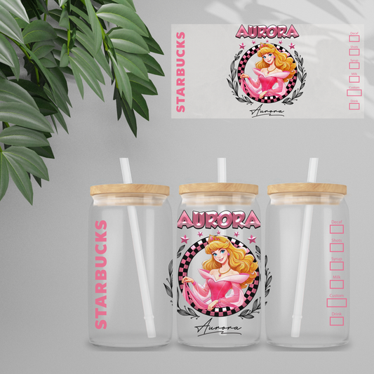 Double Sided UV DTF Wrap 16oz Tumbler Transfer (24cm x 11cm) Design 69