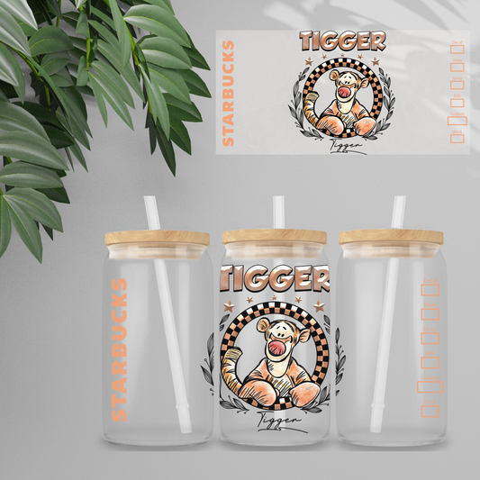 Double Sided UV DTF Wrap 16oz Tumbler Transfer (24cm x 11cm) Design 68