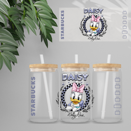 Double Sided UV DTF Wrap 16oz Tumbler Transfer (24cm x 11cm) Design 66