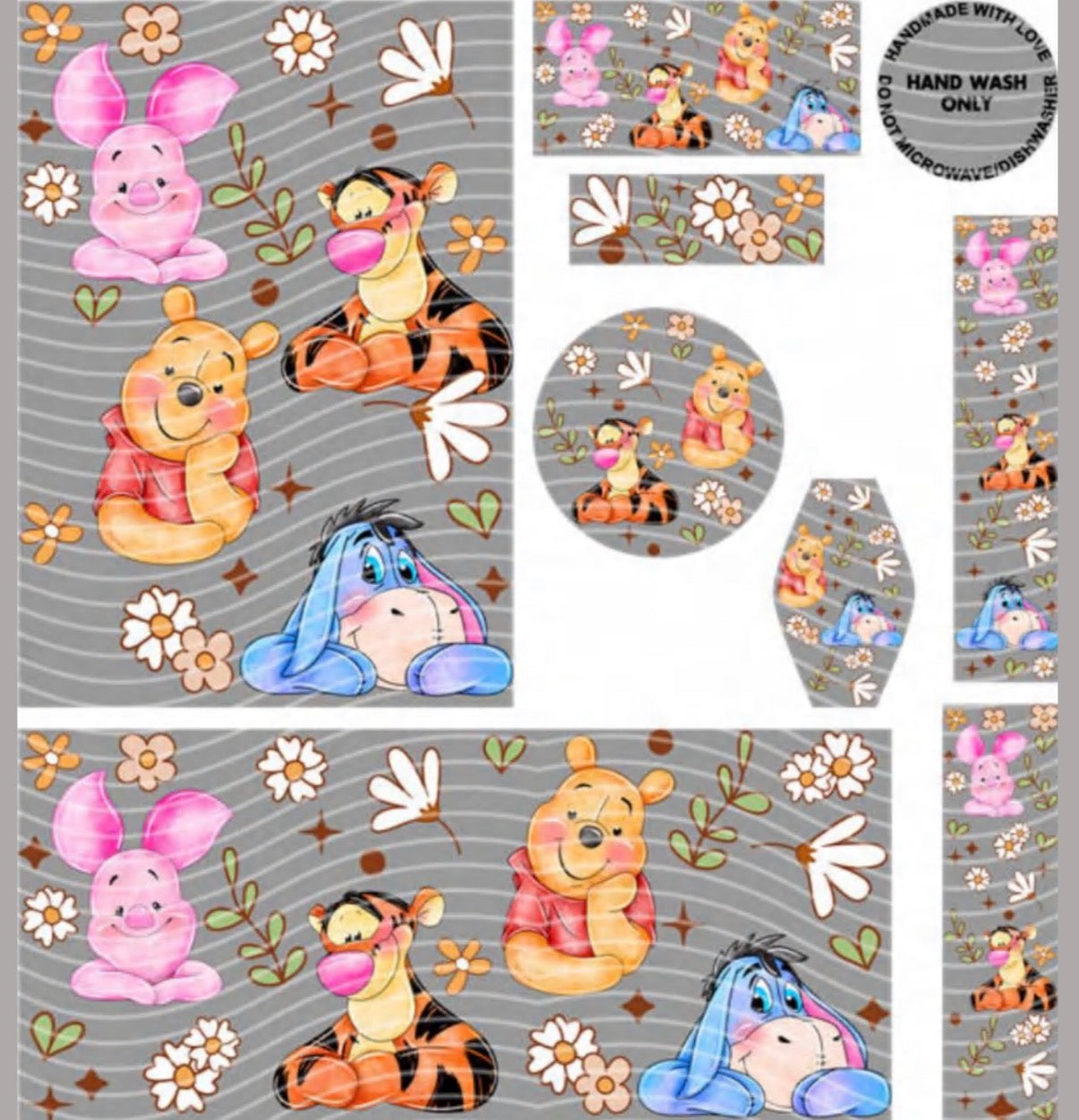 Premium 8-in-1 UVDTF Wraps | Multi Design Transfer Pack | Ready to Apply | Design 1