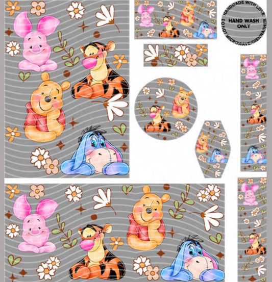 Premium 8-in-1 UVDTF Wraps | Multi Design Transfer Pack | Ready to Apply | Design 1