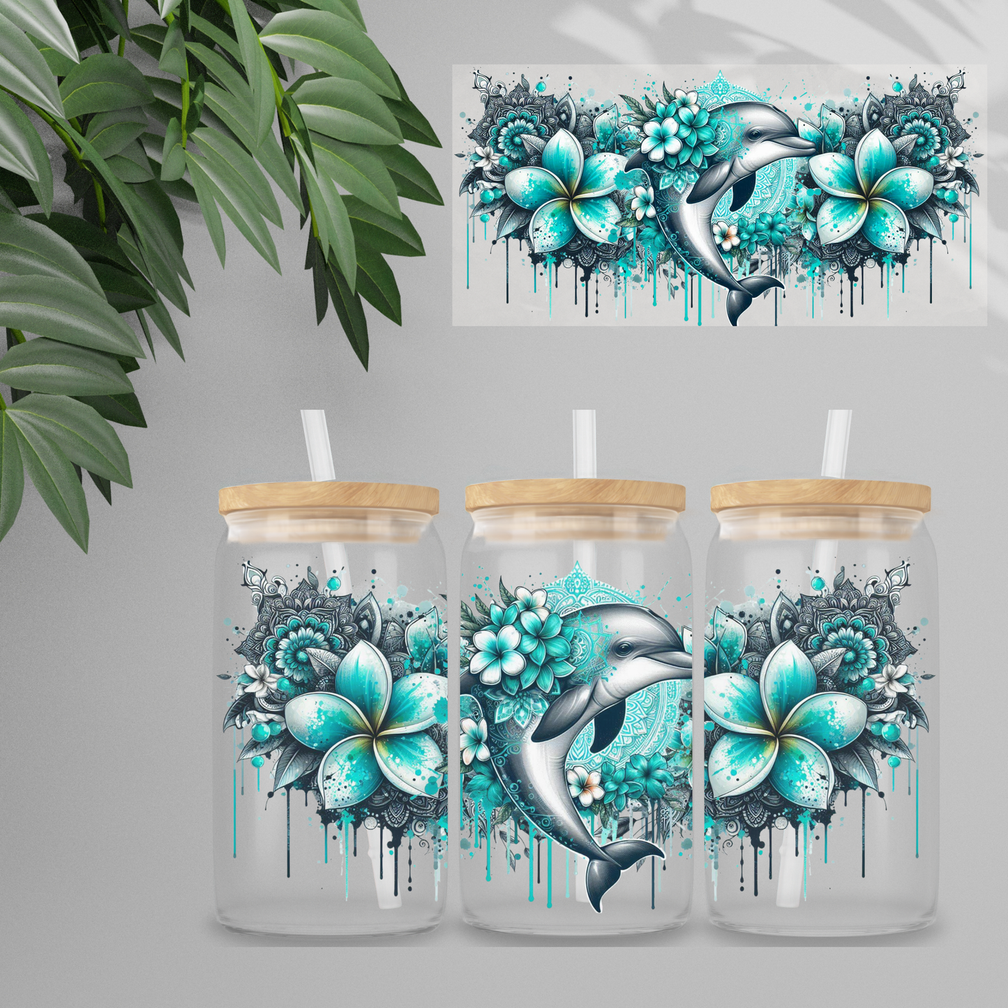 Double Sided UVDTF Wrap | 16oz Tumbler Transfer | 24cm x 11cm | Animals 1