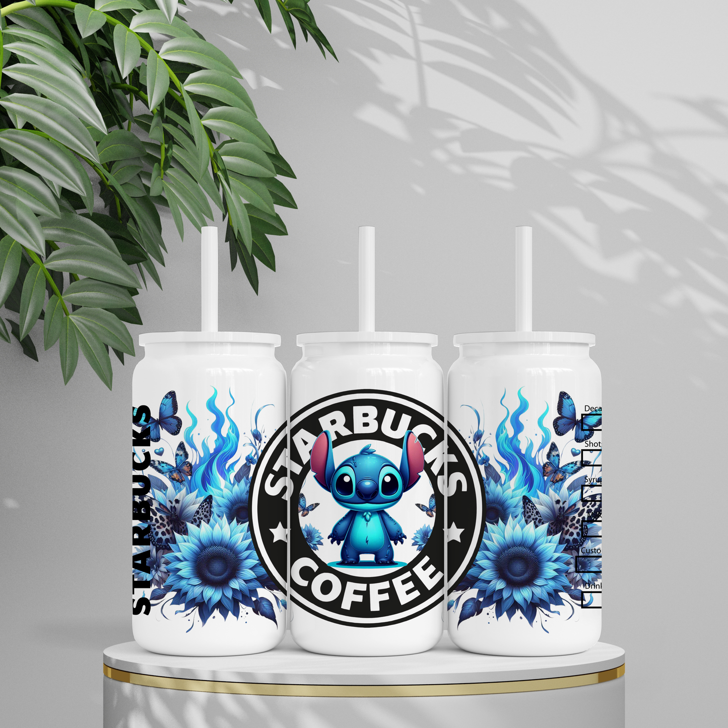 16oz Insulated Stainless Steel Tumbler (starbucks blue alien)