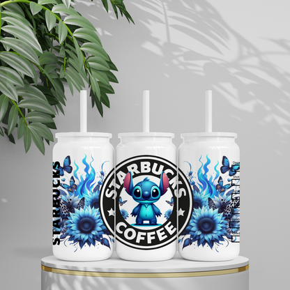 16oz Stainless Steel Tumbler | Insulated Drinkware | Starbucks Blue Alien