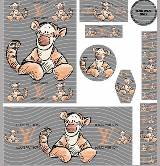 Premium 8-in-1 UVDTF Wraps | Multi Design Transfer Pack | Ready to Apply | Design 41