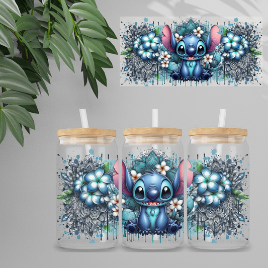Double Sided UV DTF Wrap 16oz Tumbler Transfer (24cm x 11cm) Design 17