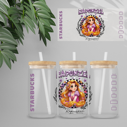 Double Sided UV DTF Wrap 16oz Tumbler Transfer (24cm x 11cm) Design 74