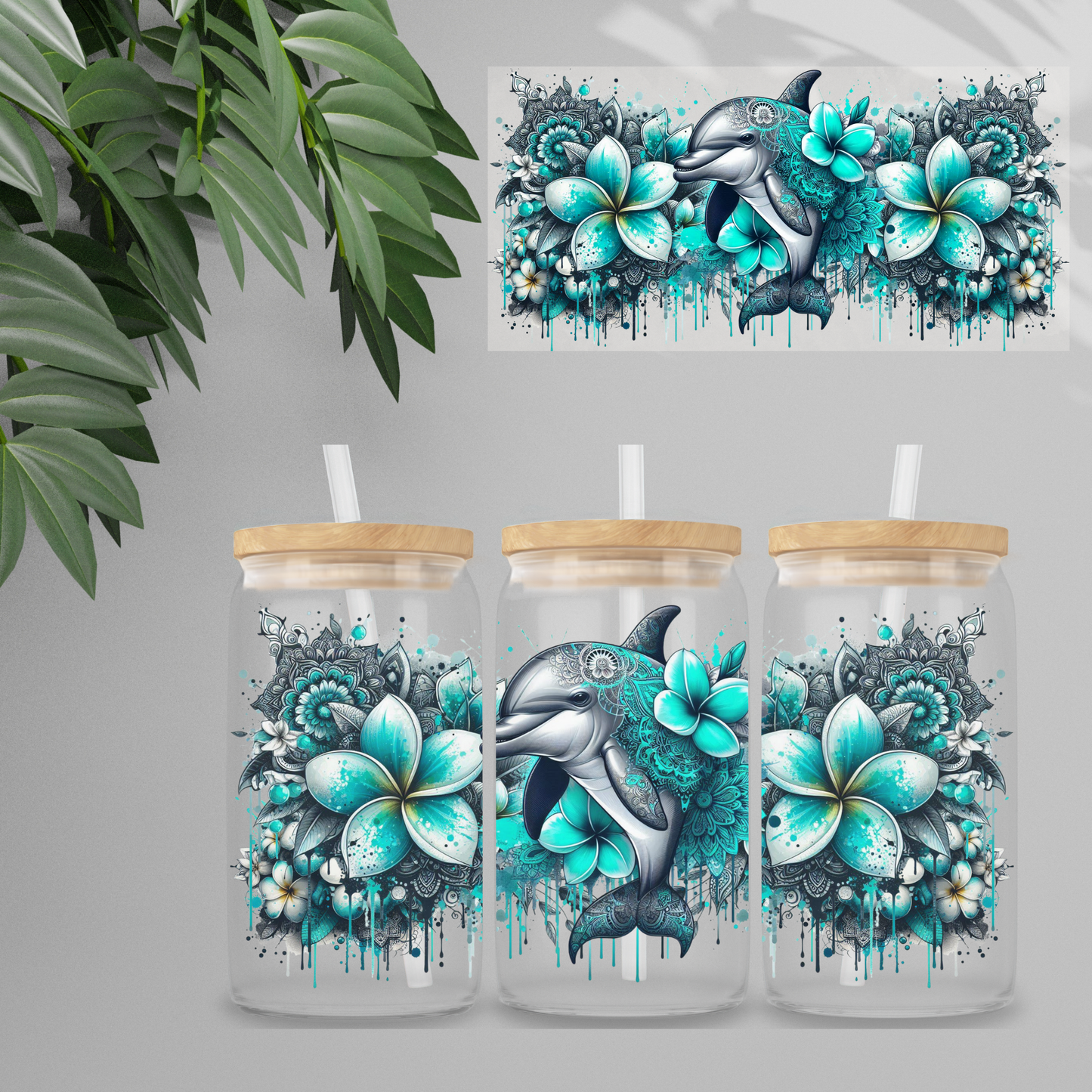 Double Sided UVDTF Wrap | 16oz Tumbler Transfer | 24cm x 11cm | Animals 4