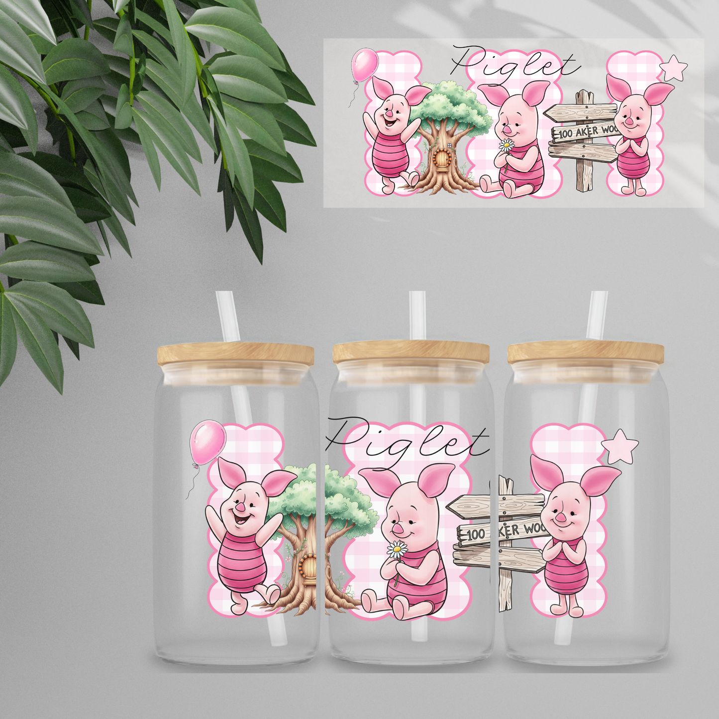Double Sided UVDTF Wrap | 16oz Tumbler Transfer | 24cm x 11cm | Honey Bear & Friends | 53