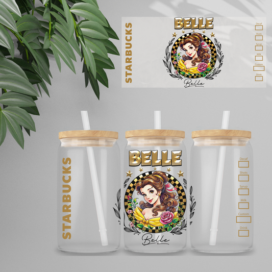 Double Sided UV DTF Wrap 16oz Tumbler Transfer (24cm x 11cm) Design 73