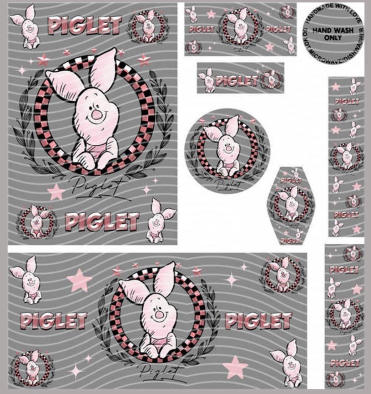 Premium 8-in-1 UVDTF Wraps | Multi Design Transfer Pack | Ready to Apply | Design 35