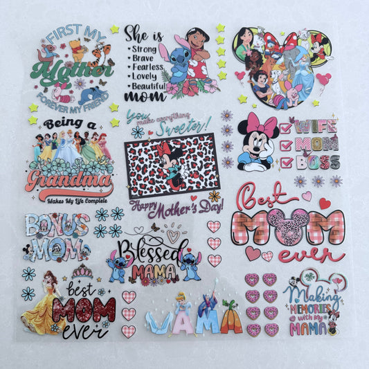 Premium 11-Inch Element UVDTF Sheet | Multi Element Transfer Pack | Ready to Apply | Design 9