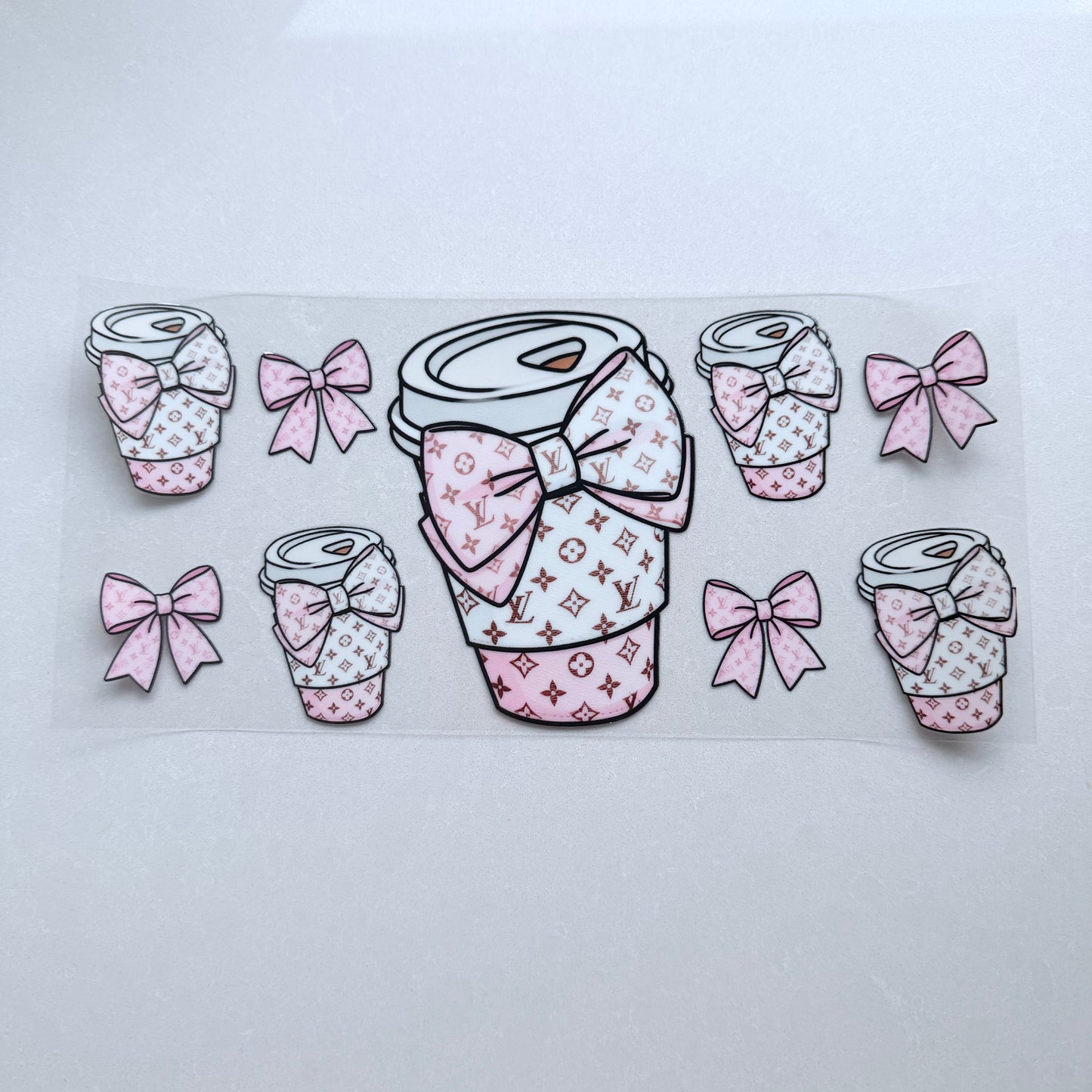 Double Sided UVDTF Wrap | 16oz Tumbler Transfer | 24cm x 11cm | Designer | 32